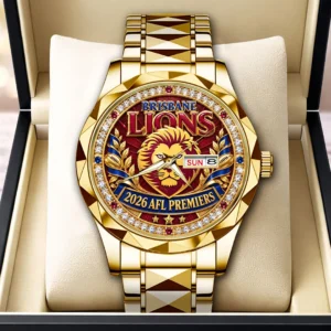 Brisbane Lions 2026 AFL Premiers Alloy Luxury Quartz Watch - HOATT21345