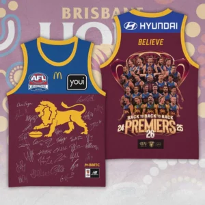 Brisbane Lions 2026 AFL Premiers Basketball Jersey - TMTHU9599