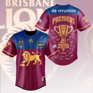Brisbane Lions 2026 AFL Premiers Baseball Jersey - HOATT21333