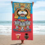 Brisbane Lions 2026 AFL Premiers Rectangle Beach Towel – TANTN25830
