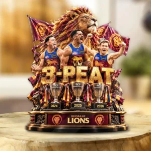 Brisbane Lions 2026 AFL Premiers Custom Shape Acrylic Plaque - TANTN25826