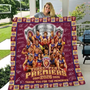 Brisbane Lions 2026 AFL Premiers Quilt Blanket - TMTHU9628