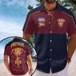 Brisbane Lions 2026 AFL Premiers Short Sleeve Button-Down Shirt – HOATT21326