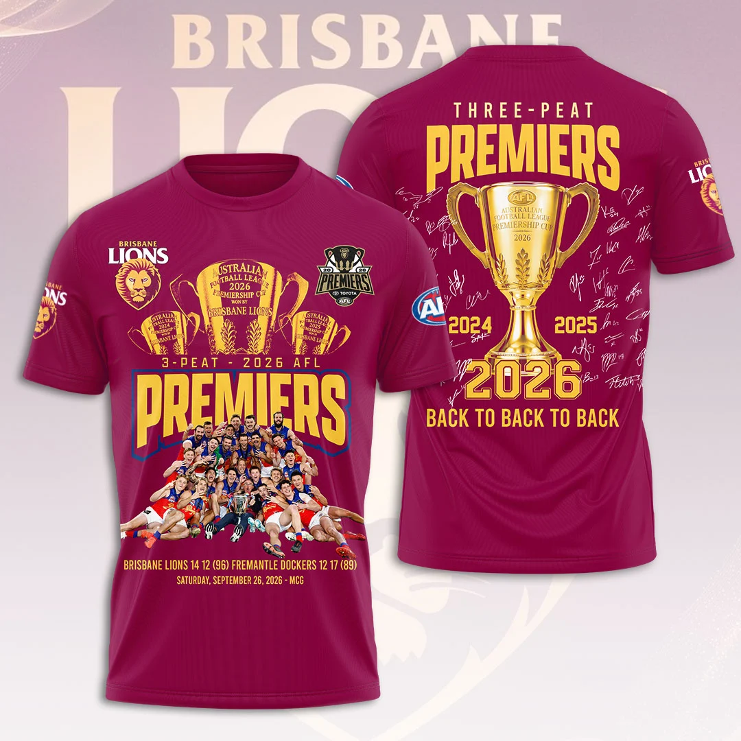 Brisbane Lions 2026 AFL Premiers 3D Apparel – HOATT21371
