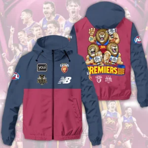Brisbane Lions 2026 AFL Premiers 3D Windbreaker Jacket - HOATT21307