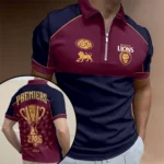 Brisbane Lions 2026 AFL Premiers Zip Polo Shirt – TMTHU9622
