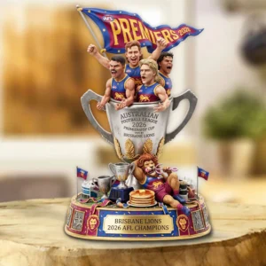Brisbane Lions 2026 AFL Premiers Custom Shape Acrylic Plaque - TMTHU9587