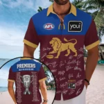 Brisbane Lions Short Sleeve Button-Down Shirt – TMTHU9575