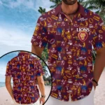Brisbane Lions Short Sleeve Button-Down Shirt – HOATT21193