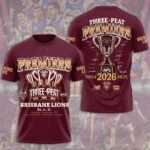 Brisbane Lions Threepeat Premiers 3D Apparel – TMTHU9621
