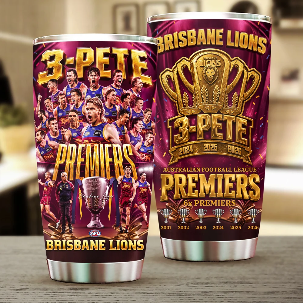 Brisbane Lions Threepeat Premiers Tumbler Cup - TMTHU9661