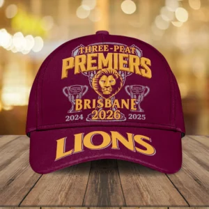 Brisbane Lions Threepeat Premiers Classic Cap - TMTHU9639