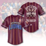 Brisbane Lions Threepeat Premiers Baseball Jersey – TANTN25841