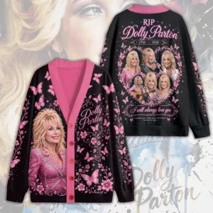 Dolly Parton Knitted V-neck Cardigan - TMTHU9123
