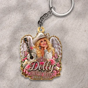 Dolly Parton Custom Shape 2-sided Keychain - HOATT20963