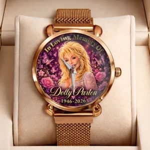 Dolly Parton Mesh Strap Quartz Watch - HOATT20969