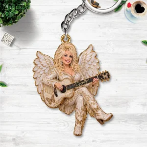 Dolly Parton Custom Shape 2-sided Keychain - HOATT20841