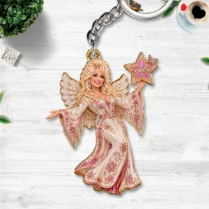 Dolly Parton Custom Shape 2-sided Keychain - HOATT20842