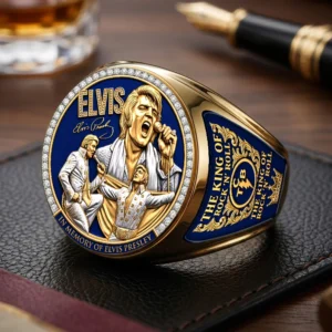 Elvis Presley 3D Engraved Ring - TMTHU9395