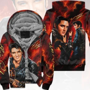 Elvis Presley 3D Fleece Zip Hoodie - HOATT21085