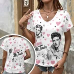 Elvis Presley 3D Women’s V-Neck T-Shirt – HOATT20798