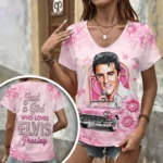 Elvis Presley 3D Women’s V-Neck T-Shirt – HOATT20853