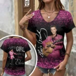 Elvis Presley 3D Women’s V-Neck T-Shirt – HOATT20891