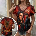 Elvis Presley 3D Women’s V-Neck T-Shirt – HOATT20962