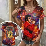 Elvis Presley 3D Women’s V-Neck T-Shirt – HOATT21277