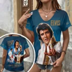 Elvis Presley 3D Women’s V-Neck T-Shirt – HOATT21174
