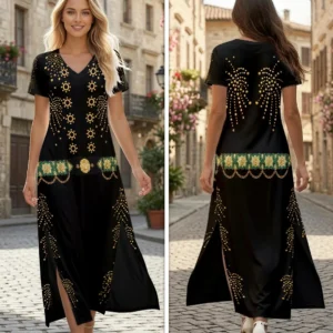 Elvis Presley Short Sleeve Maxi Dress - HOATT21321