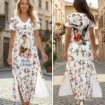 Elvis Presley Short Sleeve Maxi Dress – HOATT20855