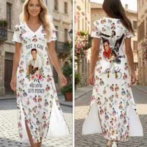 Elvis Presley Short Sleeve Maxi Dress - HOATT20855