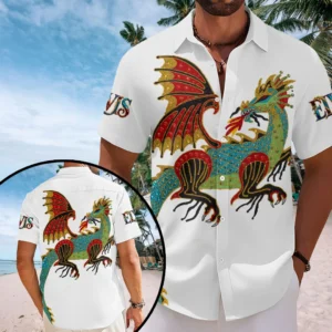 Elvis Presley Short Sleeve Button-Down Shirt - HOATT20923