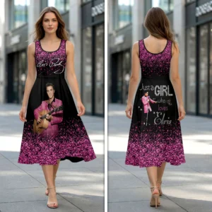 Elvis Presley Sleeveless Knee-Length Dress - HOATT20888