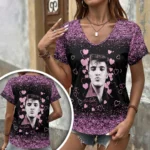 Elvis Presley 3D Women’s V-Neck T-Shirt – HOATT21355