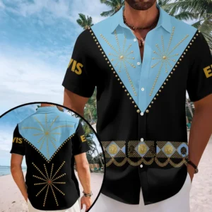 Elvis Presley Short Sleeve Button-Down Shirt - HOATT20948