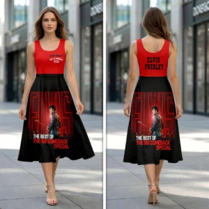 Elvis Presley Sleeveless Knee-Length Dress - HOATT21357