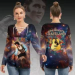 Elvis Presley Women’s Long Sleeve Neckline Tie Sweatshirt – HOATT21352
