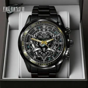 Final Fantasy VII Black Stainless Steel Watch - GNE8848