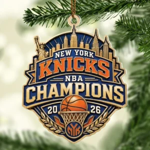 New York Knicks 2026 NBA Finals Champions Custom Shape 2-side Printed Acrylic Ornament - HOATT20913