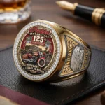 Indian Motorcycle 125th Anniversary 3D Engraved Ring – TMTHU9272