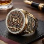 Indian Motorcycle 125th Anniversary 3D Engraved Ring – TMTHU9131