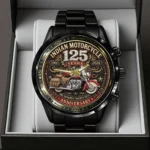 Indian Motorcycle 125th Anniversary Black Stainless Steel Watch – TMTHU8997