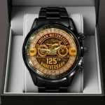 Indian Motorcycle 125th Anniversary Black Stainless Steel Watch – TMTHU9230