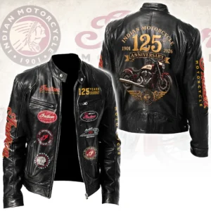 Indian Motorcycle 125th Anniversary Motorcycle Leather Jacket - HOATT20801