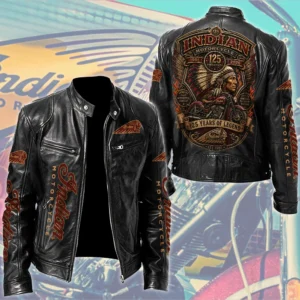 Indian Motorcycle 125th Anniversary Motorcycle Leather Jacket - TMTHU9044