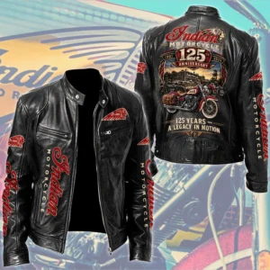 Indian Motorcycle 125th Anniversary Motorcycle Leather Jacket - TMTHU9269