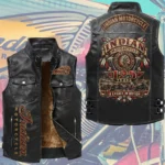 Indian Motorcycle 125th Anniversary Premium 2D Sleeveless Leather Vest – TMTHU9439
