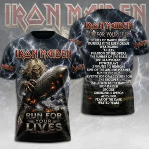 Iron Maiden 2026 World Tour 3D Apparel - TMTHU9118
